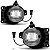 KIT LED FAROL AUXILIAR LINHA GM 12V 9W - Imagem 1