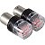 LED 1156 - 16 LEDS - 2835/4216  1-POLO 12V VERMELHO - Imagem 1