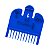 Pente Para Máquina De Cortar Cabelo Profissional No 1 - 3mm Azul - Imagem 3