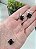 CONJUNTO PRATA 925 TREVO PRETO - Imagem 1