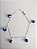 PULSEIRA OLHO GREGO AZUL PINGENTES PENDURADOS PRATA 925 - Imagem 1