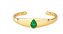 Bracelete banho ouro 18k com pedra esmeralda fusion - Imagem 1