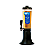 Torre de Chopp Doutor Beer 2,5L - Copo 360 - Com Torneira Tap Handle Prata - Imagem 1