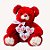 Urso Três Corações P Vermelho Baby un/1 - Imagem 1