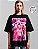 Camiseta Oversized Super Christina Aguilera Stripped - Imagem 1