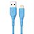 Cabo 2 4A Apple Lightning 8 pinos Emborrachado 1,2Metro L812T Azul ELG - Imagem 1