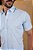 Camisa de Manga Curta SLIM AZUL LOUÇA LINHO FLAMÊ - Imagem 1