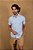Camisa de Manga Curta SLIM AZUL LOUÇA LINHO FLAMÊ - Imagem 2