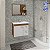 Armário para Banheiro Hortência 55cm com Espelheira Amêndoa/Branco - MGM MOVEIS - Imagem 1