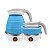 Chaleira Eletrica Dobravel Jarra Bule Silicone 600W 110v 600ml Portatil Cor:Azul - Imagem 1