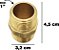 Niple De Latão 1"X1" Polegada Macho X Macho União De Rosca BSP Druck - Imagem 4