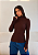 Blusa Cacharrel Malha Canelada Dedinho - Imagem 1