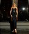 Vestido Midi Recortes - Preto - Imagem 1