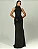 Vestido Longo De Gola Alta Preto Fierce - Imagem 1