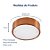 Plafon Redondo De Aluminio Cobre 25cm - Imagem 3