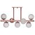 Lustre Balle Com 7 Globos Rose Gold - Imagem 1