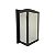 Arandela Aluminio Riflesso Preta Pequena Com Vidro Ambar 3145A - Imagem 1