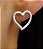 Brinco Coração Vazado Banhado a Prata - Imagem 5