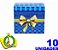 Caixinha de PapelÃ£o Decorada Para Caneca - Xadrez Azul - Pct com 10 und - Imagem 1
