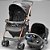 Carrinho De Bebe Com Bebe Conforto Rio K Black Cobre - Burigotto - Imagem 1