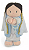 Boneco Pelucia Virgem Maria Católica Amor Divino Sagrada Religioso Zip - Imagem 1