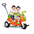 Kit 2 rodas traseiras Moto Duo De Passeio Triciclo Calesita Original - Imagem 6
