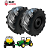 Kit 2 Rodas Traseiras Trator Eletrico Dual Force Peg Orignal - Imagem 3