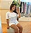Pijama Duda Short e Blusa em Malha Manga Curta Floral - Imagem 1
