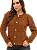 Casaco de frio tricot pompom com botões dourado - Imagem 1