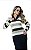 Blusa de inverno tricot gola V tricolor - Imagem 1
