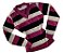Blusa de inverno tricot gola V tricolor - Imagem 7