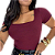 Blusa Feminina de Manga Decote U Canelado Premium - Imagem 4