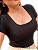 Blusa Feminina de Manga Decote U Canelado Premium - Imagem 5