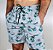 Shorts Tactel Estampado Masculino Adulto 2 Bolsos Cinza Coqueiros - Imagem 1