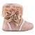 BOTA MENINA - CAMURÇA NUDE- DETALHE EM LAÇO CETIM - LINHA BABY - Imagem 4