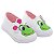 SLIP ON FEMININO - APLICAÇÃO SAPINHA BRANCO/PINK - LINHA ZOO KIDS - Imagem 1
