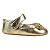 SAPATILHA SOFISTICADA - DOURADA - 3 FLORES DUPLAS - MATERIAL LAMINADO - LINHA BABY - Imagem 4