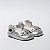 SAPATILHA SOFISTICADA - PRATA - 3 FLORES DUPLAS - MATERIAL LAMINADO - LINHA BABY - Imagem 1