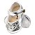 SAPATILHA SOFISTICADA - PRATA - 3 FLORES DUPLAS - MATERIAL LAMINADO - LINHA BABY - Imagem 3