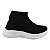 TENIS ESPORTIVO - MATERIAL DE TRICÔ - COR PRETO - SOLA MICRO EXPANDIDO - LINHA KIDS - Imagem 2