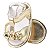 SANDALIA FEMININA MARIA - ENFEITE DE 3 ROSAS - COR OURO LIGHT - LINHA BABY - Imagem 3