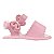 SANDALIA FEMININA MAYA - ENFEITE BORBOLETA NO VELCRO - COR ROSA - LINHA BABY - Imagem 4