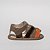 SANDÁLIA MASCULINA - MODELO FRANCISCANA - COR CASTOR C/CAFÉ E LARANJA - LINHA BABY - Imagem 2