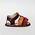 SANDÁLIA MASCULINA - MODELO FRANCISCANA - COR CAFÉ C/VERMELHO E LARANJA - LINHA BABY - Imagem 2