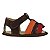 SANDÁLIA MASCULINA - MODELO FRANCISCANA - COR CAFÉ C/VERMELHO E LARANJA - LINHA BABY - Imagem 4