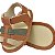 SANDÁLIA MASCULINA - MODELO FRANCISCANA - COR CARAMELO C/MARFIM E VERDE - LINHA BABY - Imagem 3