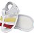 SANDÁLIA MASCULINA - MODELO FRANCISCANA - COR BRANCO C/VERMELHO E AMARELO - LINHA BABY - Imagem 3
