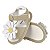 SANDALIA FEMININA MARGARIDA - ENFEITE DE 3 ROSAS - COR MARFIM - LINHA BABY - Imagem 3