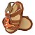 SANDALIA MASCULINA - APLICAÇÃO EMBORRACHADA - COR CARAMELO  - LINHA BABY - Imagem 3