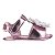SANDALIA FEMININA MARGARIDA - ENFEITE DE 3 ROSAS - COR ROSA METALIZADA - LINHA BABY - Imagem 4
